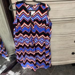 NWT women plus chevron print dress